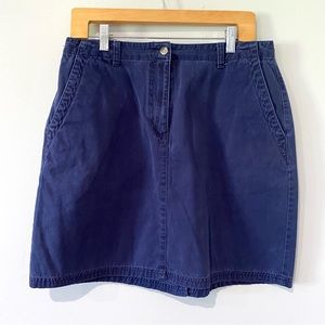 LL Bean Navy Skirt Sz 6P